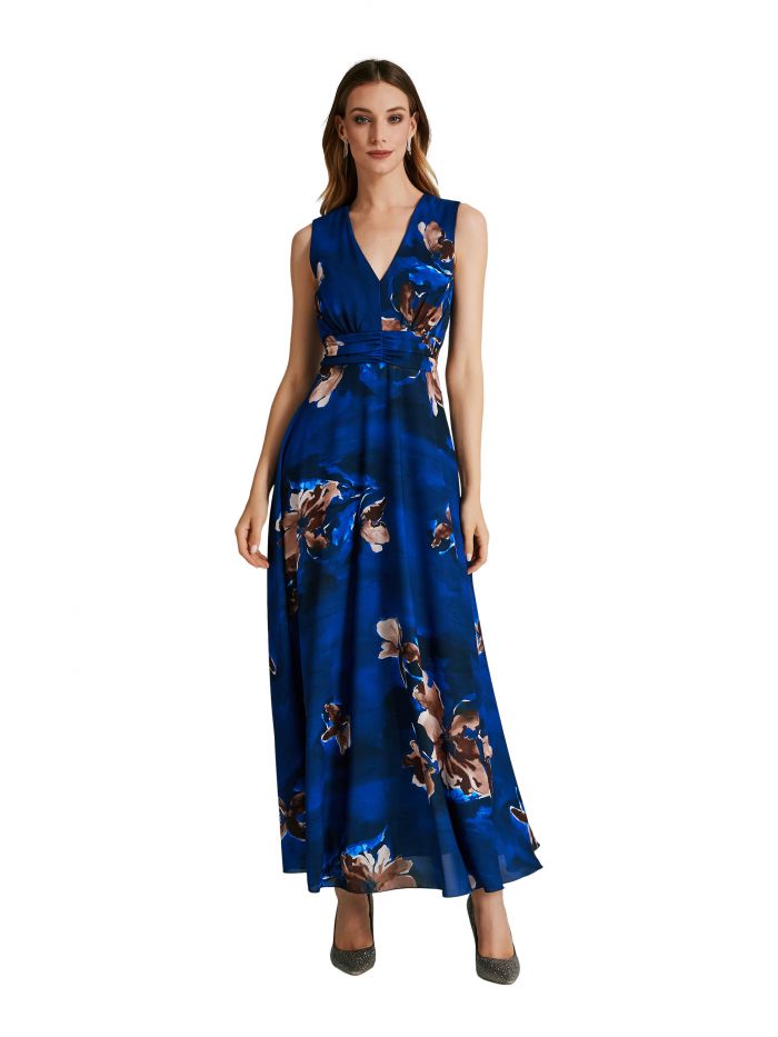 Floral-pattern empire waist dress  Rinascimento