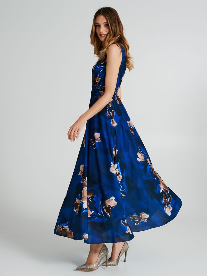 Floral-pattern empire waist dress  Rinascimento
