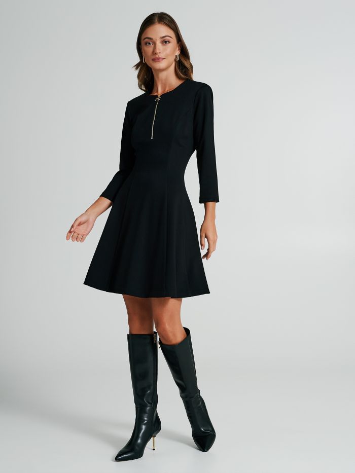 A-line dress with zip   Rinascimento