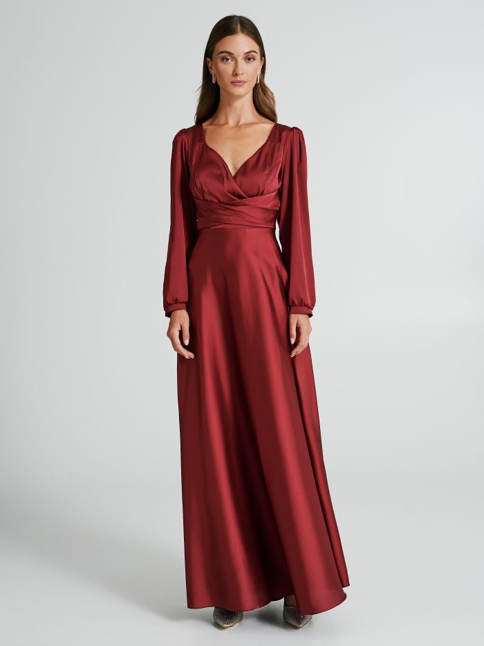 Vestito discount rosso raso