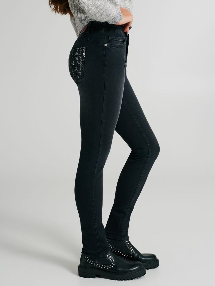 Jeans skinny con tasca strass  Rinascimento