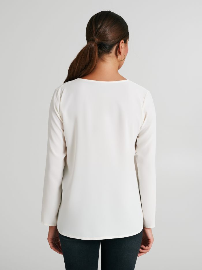 Boxy blouse with zip   Rinascimento