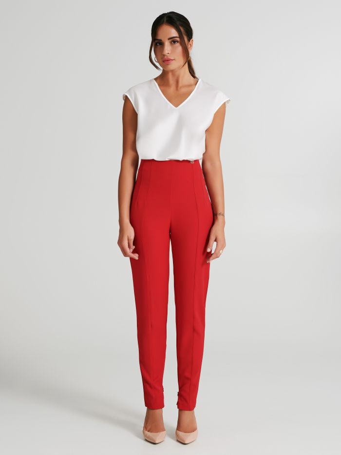 Pantaloni skinny in tessuto tecnico spinato   Rinascimento