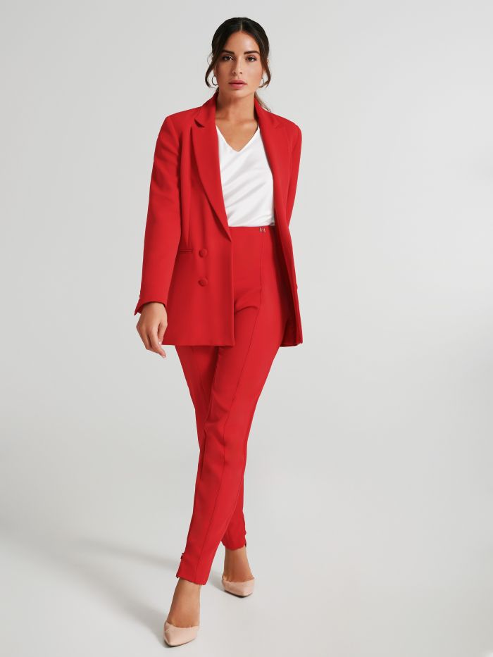 Pantaloni skinny in tessuto tecnico spinato   Rinascimento