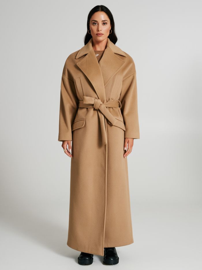 Long oversized coat with belt  Rinascimento