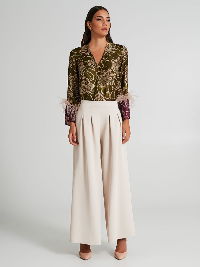 Pantaloni a palazzo con elastico  Rinascimento