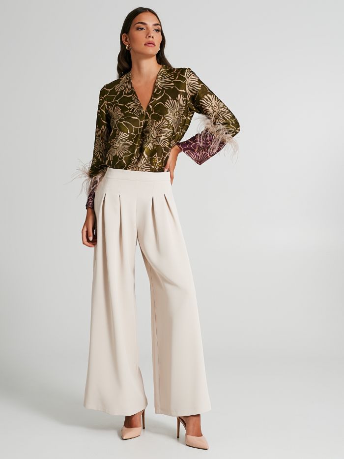 Pantaloni a palazzo con elastico  Rinascimento