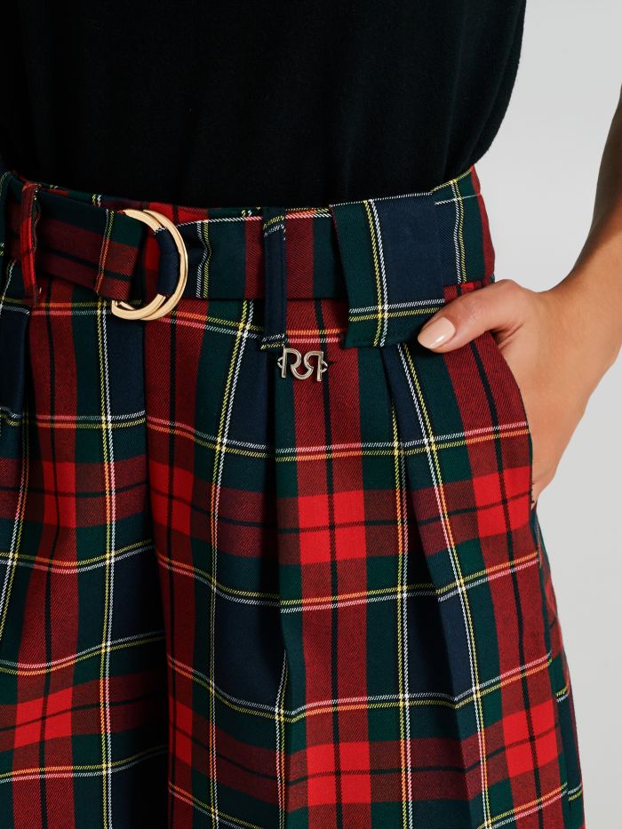 Green hotsell tartan shorts