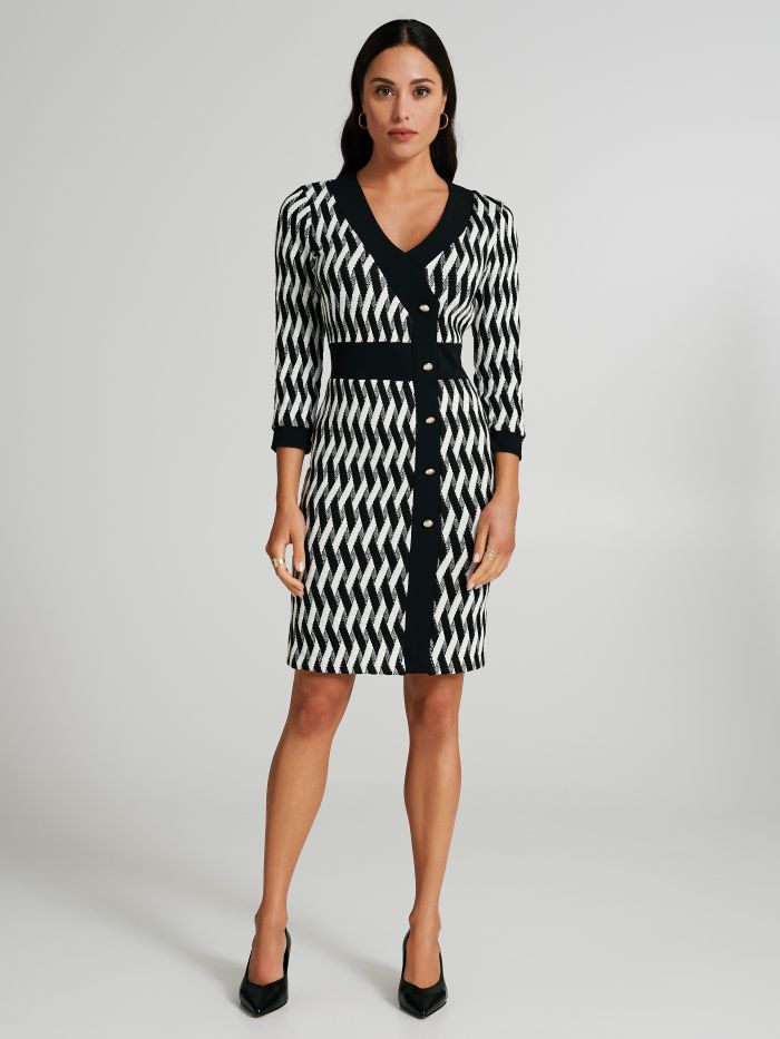 Geometric-print dress  Rinascimento
