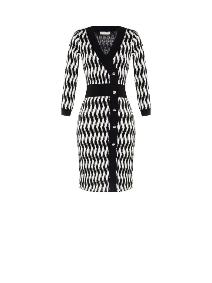 Geometric-print dress  Rinascimento