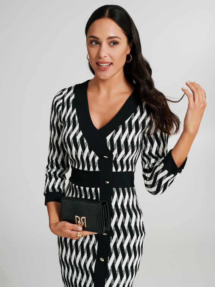 Geometric-print dress  Rinascimento