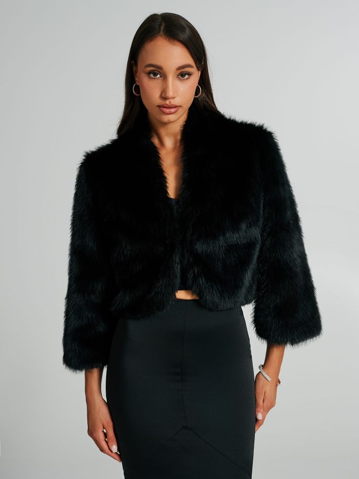 Cropped faux fur coat  Rinascimento