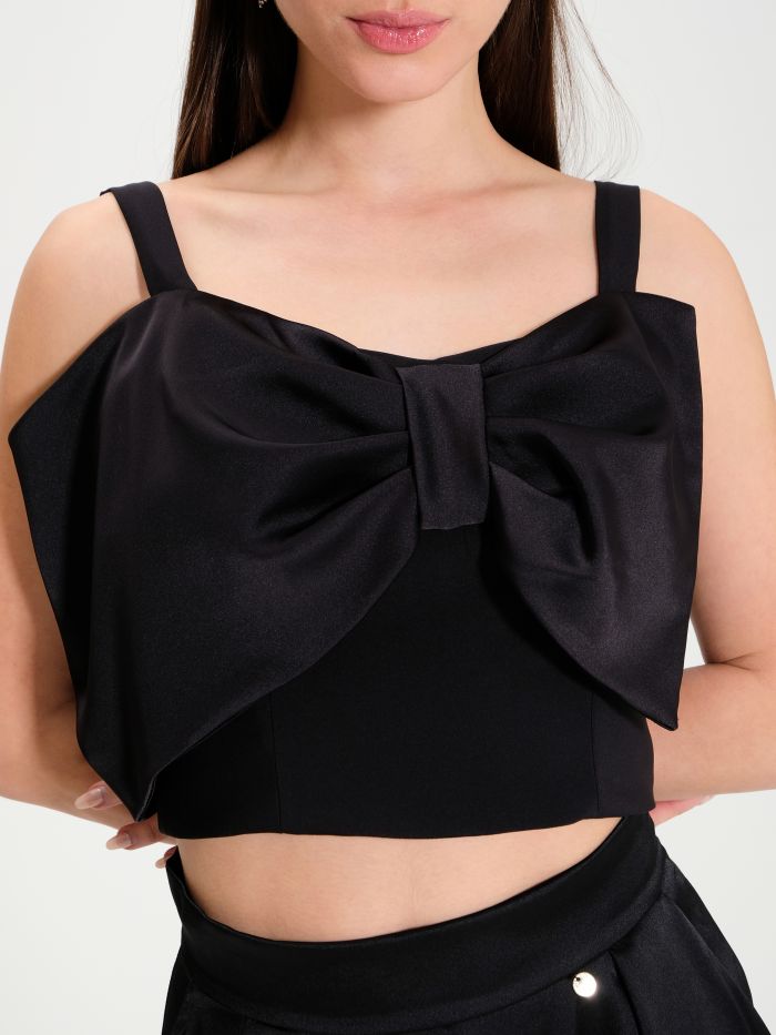Crop top Maxi Fiocco in Satin in_i5