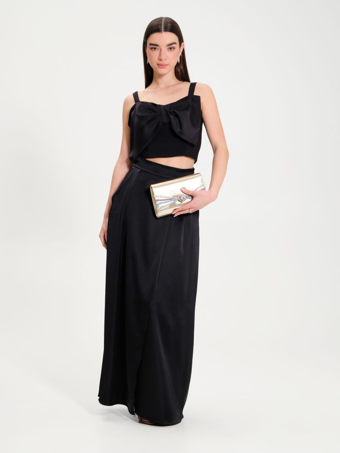 Crop top Maxi Fiocco in Satin in_i7