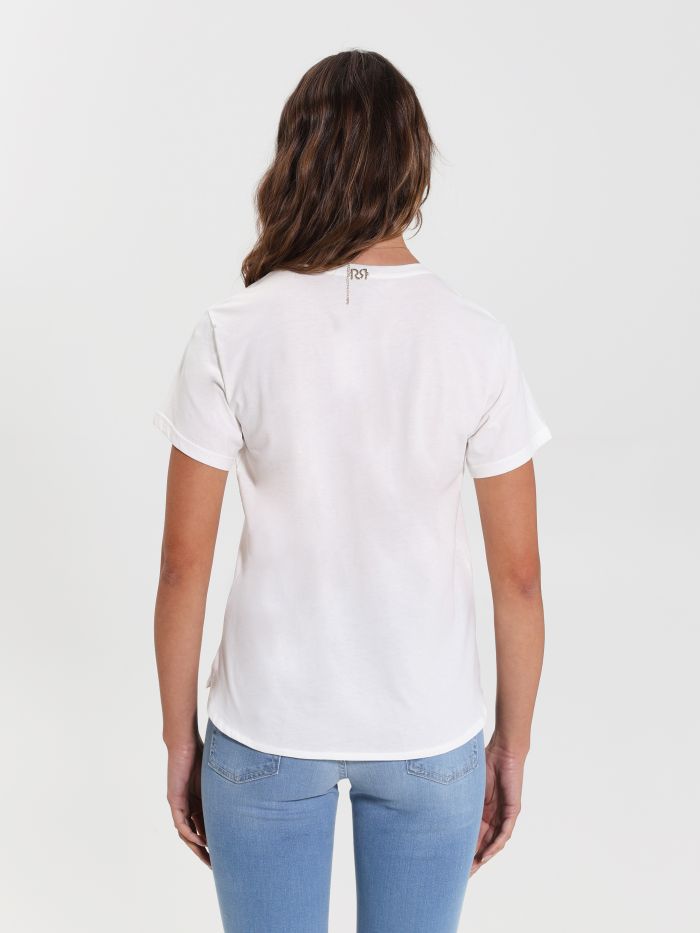 Camiseta de manga corta de algodón con estampado  Rinascimento