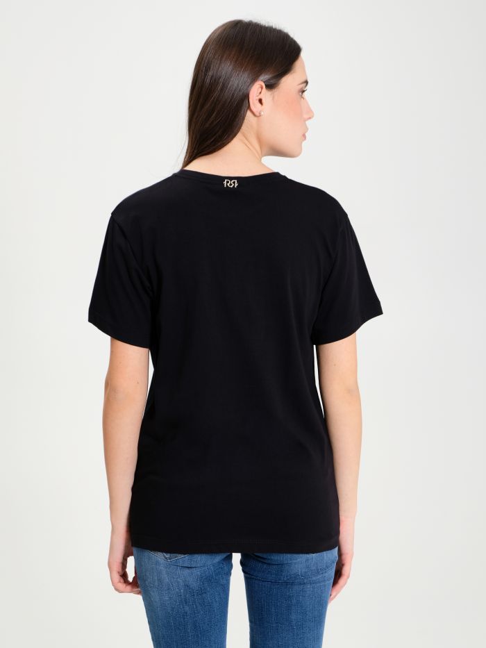 100% Cotton T-shirt with RR logo  Rinascimento