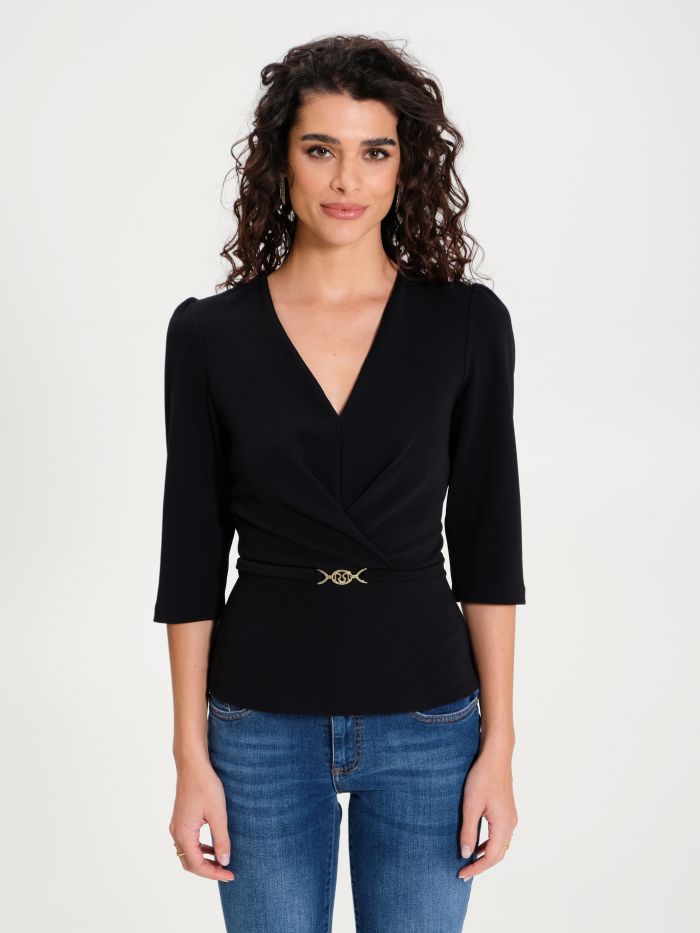 Blusen mit gürtel clearance
