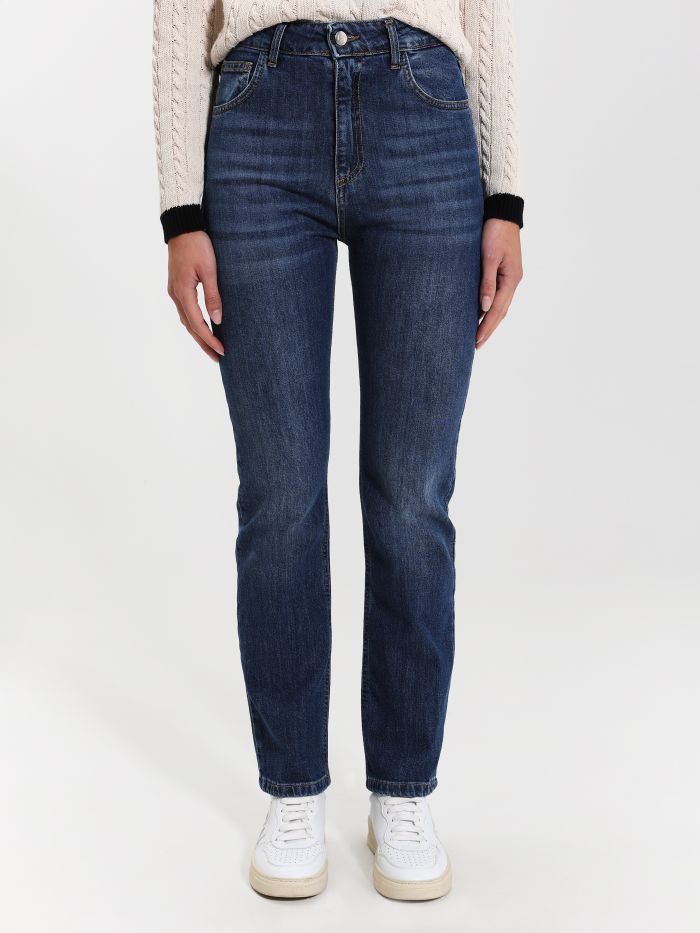 Medium-wash Straight Jeans  Rinascimento