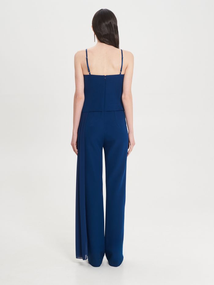 Technical Fabric Jumpsuit with a Draping det_3