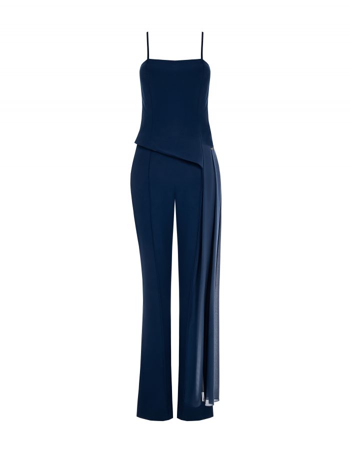 Technical Fabric Jumpsuit with a Draping det_4