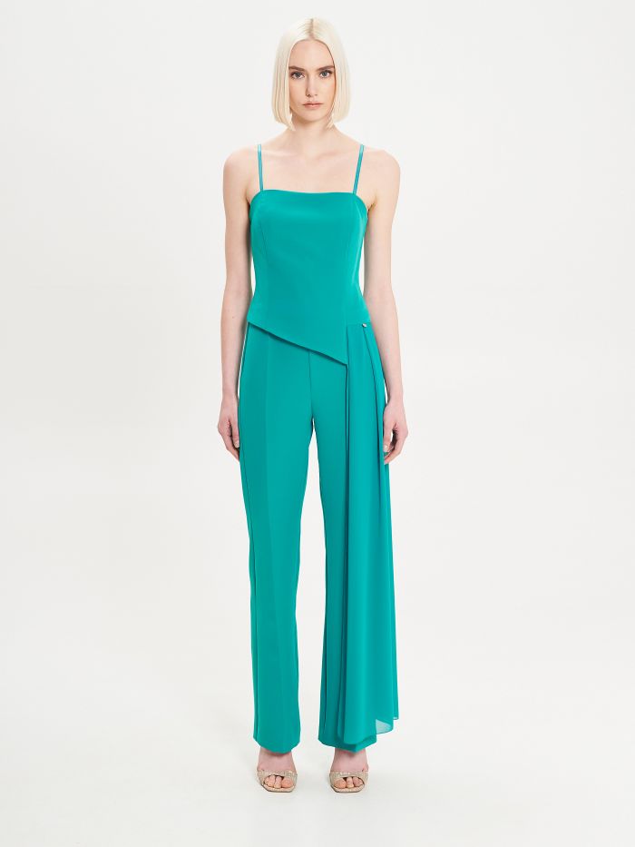 Technical Fabric Jumpsuit with Draping det_1