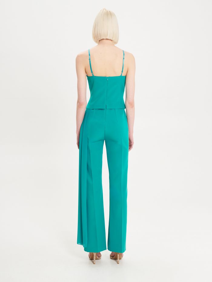 Technical Fabric Jumpsuit with Draping det_3