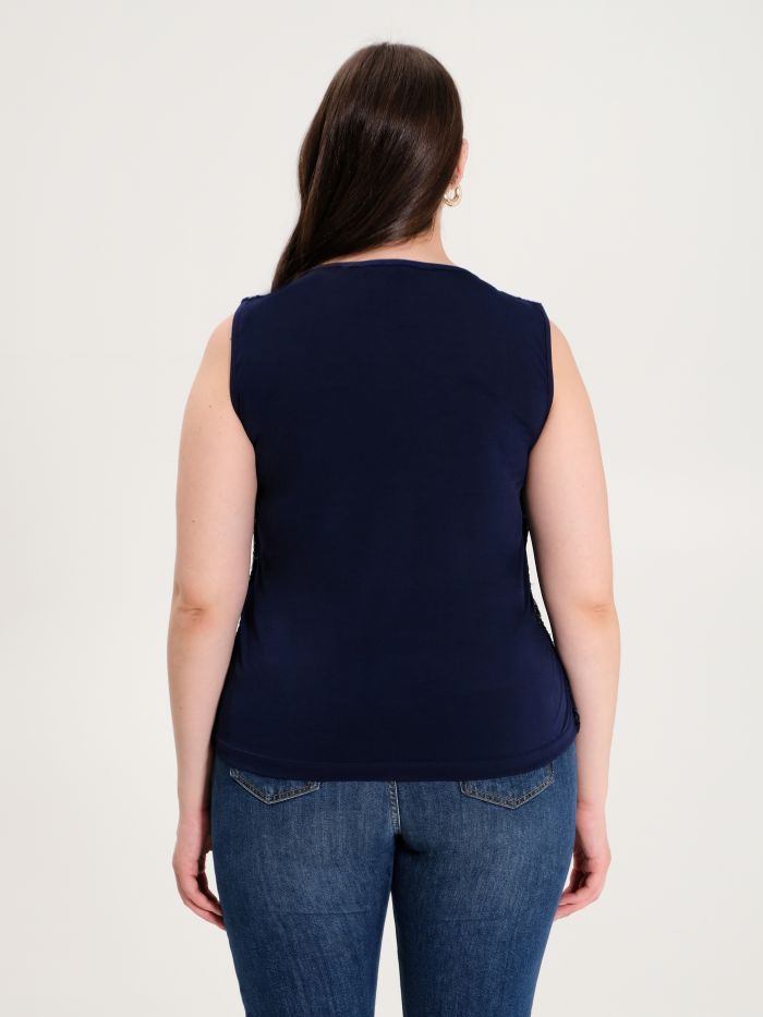 Curvy Blue Sequinned Top in_i4