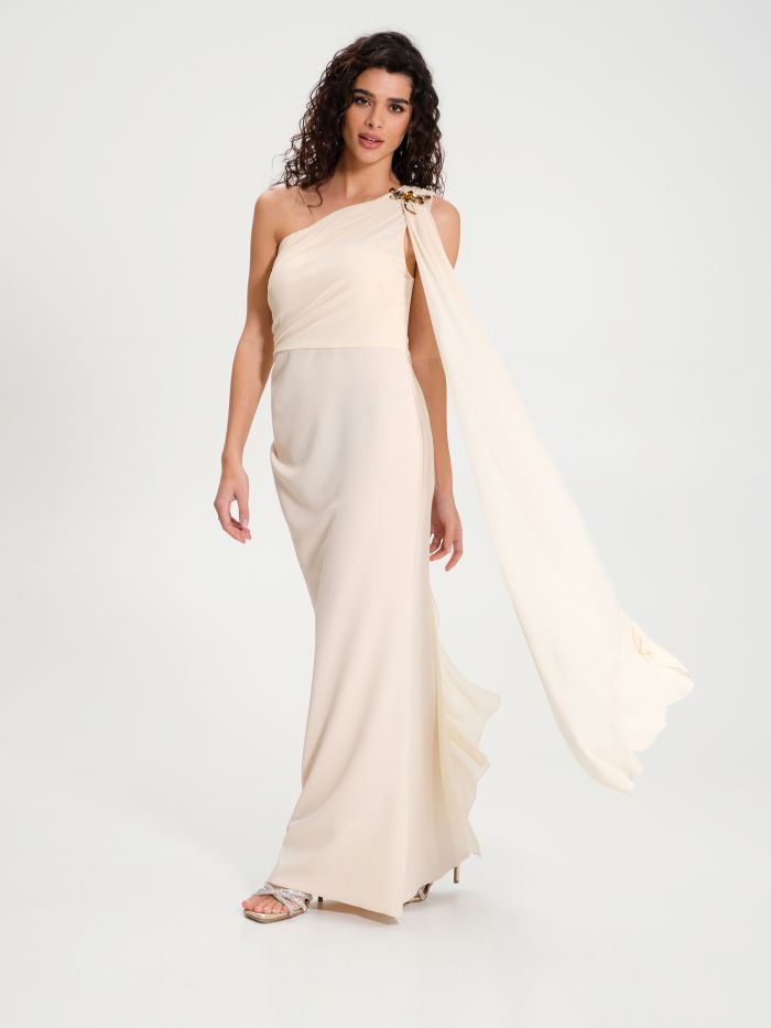 Langes kleid schulterfrei Clearance