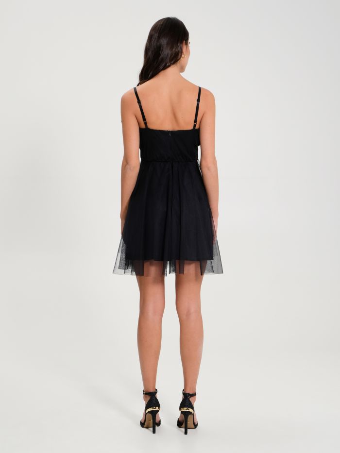 Short tulle dress with bow   Rinascimento