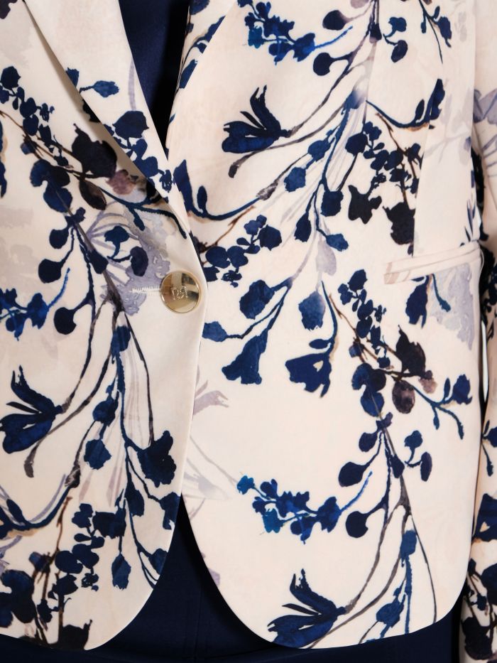 Curvy floral-print jacket  Rinascimento