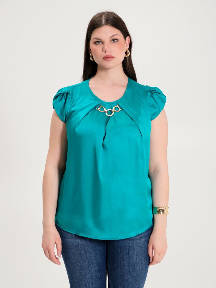 Curvy Blouse with Jewel Detail det_2