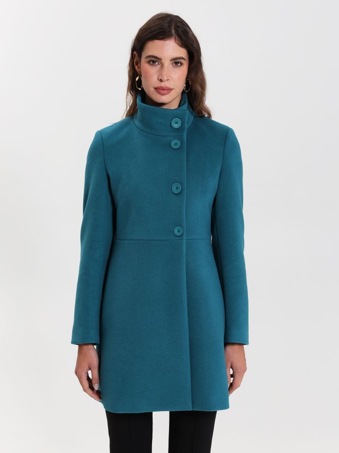 Velour Coat with Buttons  Rinascimento