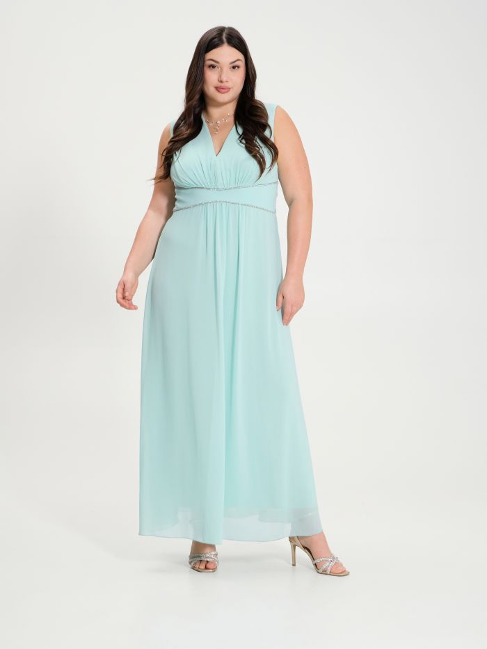 Robe Curvy coupe empire avec tubes de strass