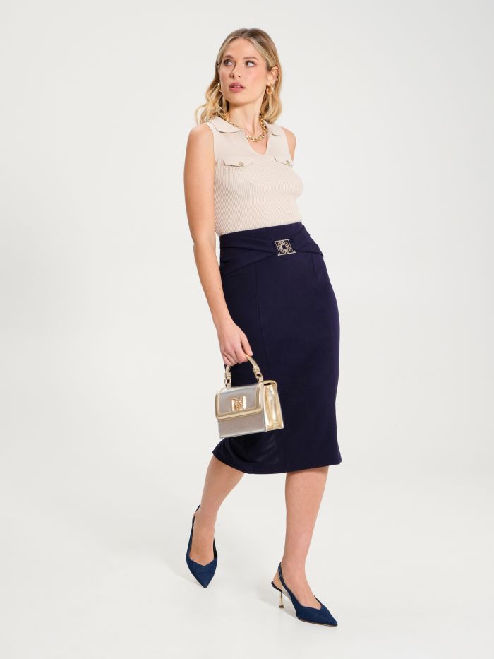 Pencil Skirt with Logo   Rinascimento