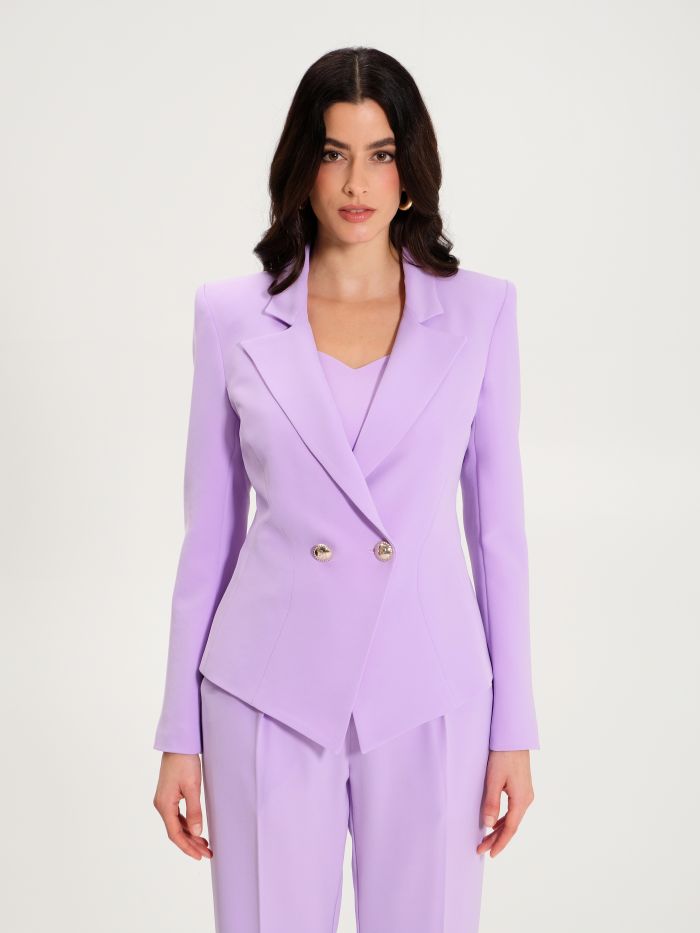 Lilac Jacket with Decorated Buttons   Rinascimento