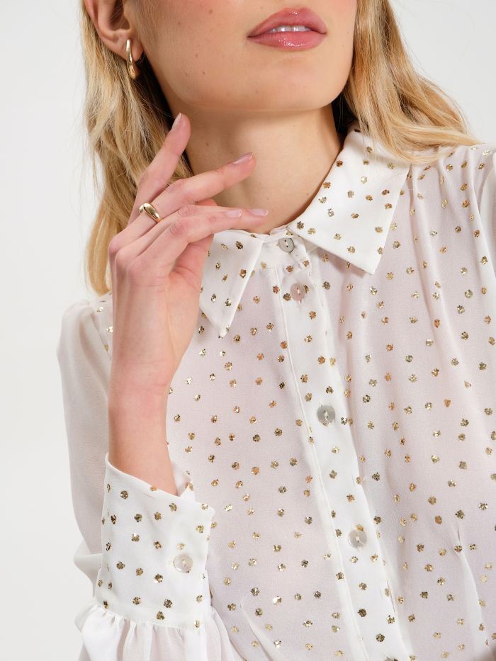 Sequinned Polka Dot Shirt  Rinascimento