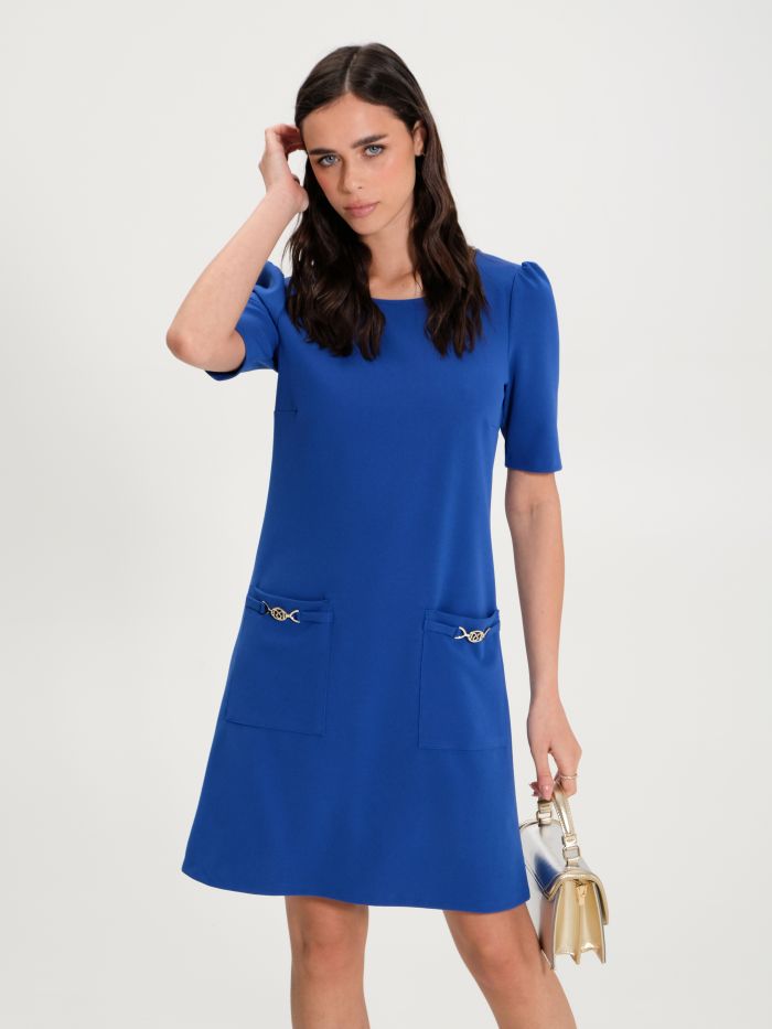 Blaues kleid a linie clearance