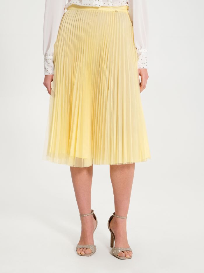 Pleated Full Skirt in Tulle  Rinascimento