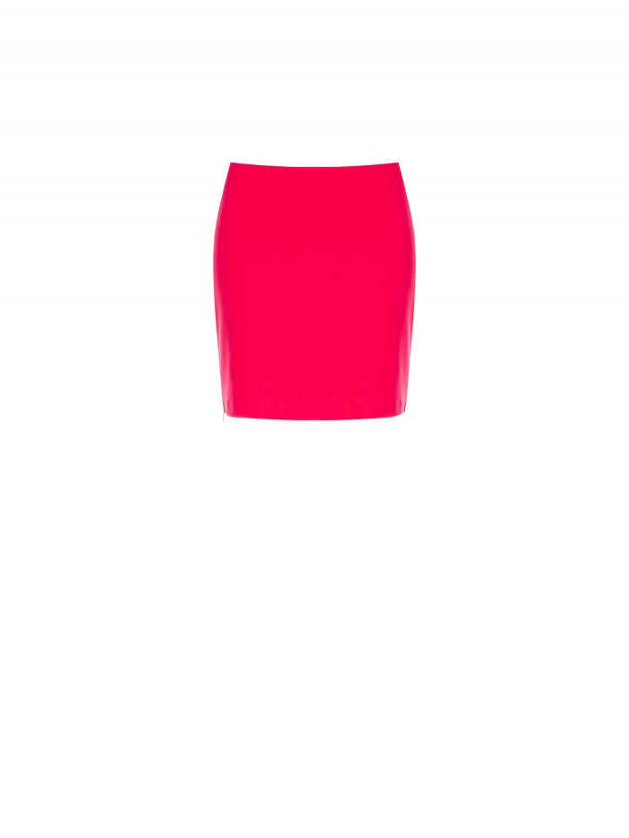 Fuchsia Mini Skirt with Side Zip  Rinascimento