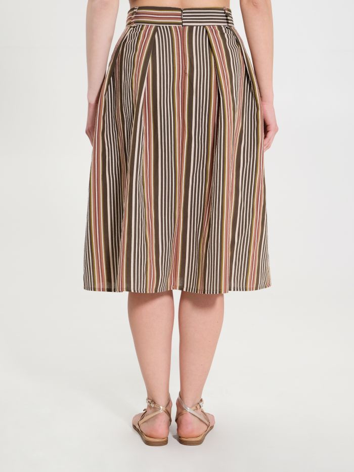 Striped Jacquard Skirt in_i4