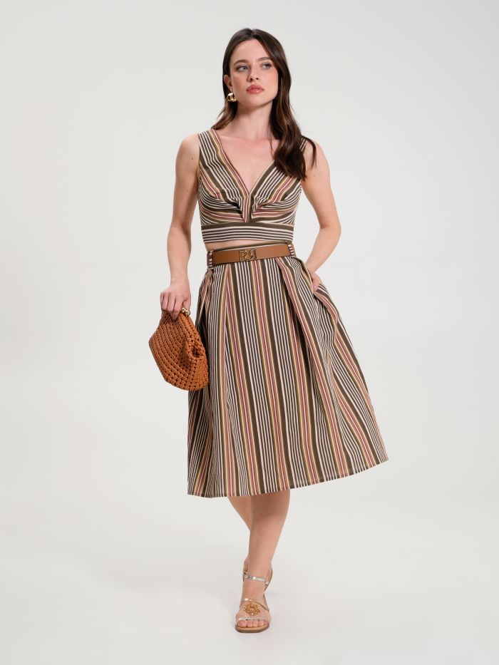 Striped Jacquard Skirt in_i7