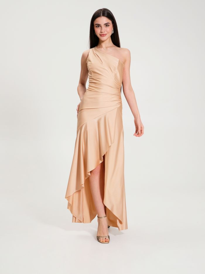 Beige jersey dress shop