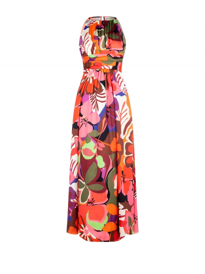 Maxi Dress with Floral Print  Rinascimento