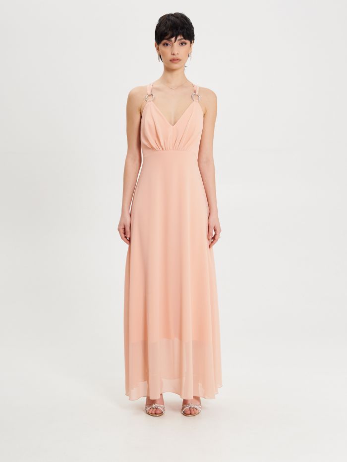 Peach-Coloured Long Dress  Rinascimento
