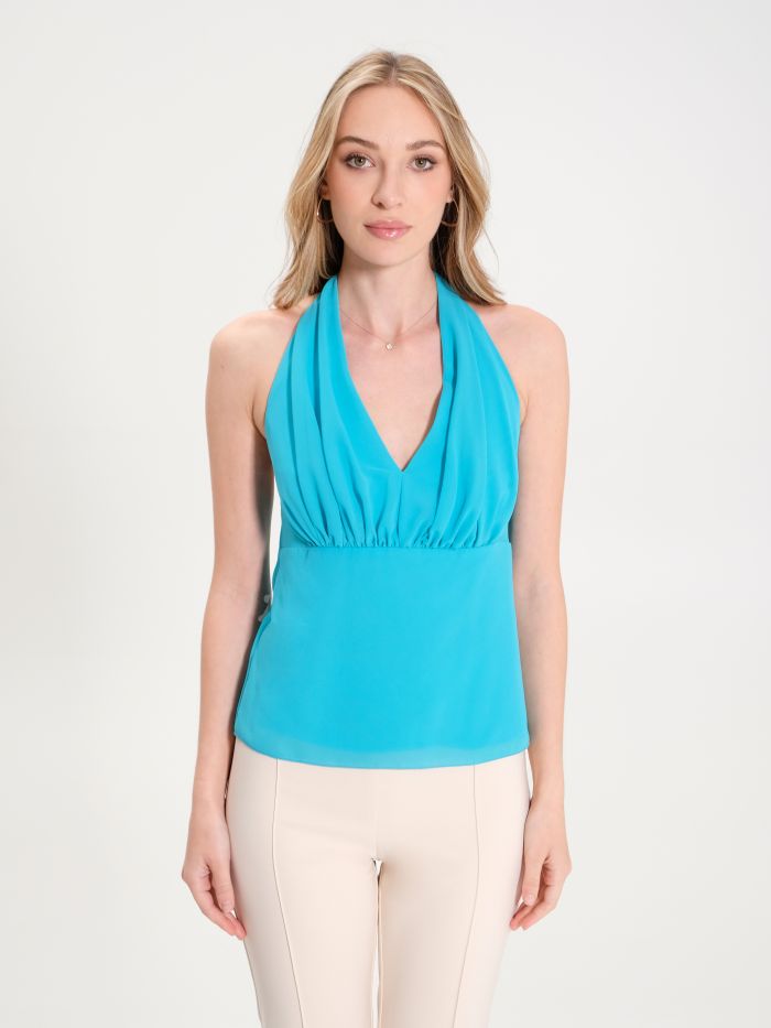 Turquoise Georgette Top det_2