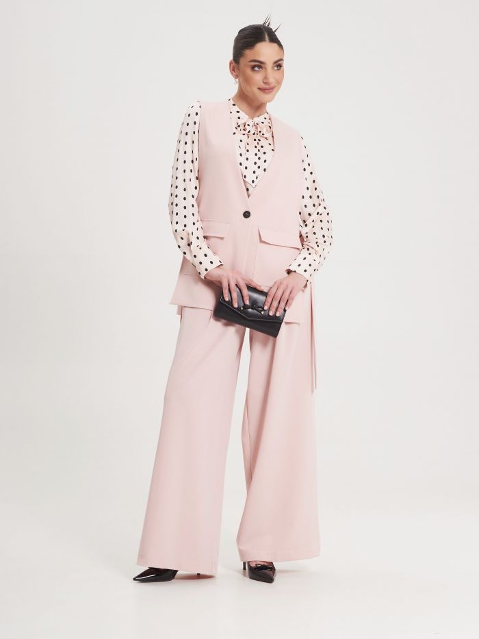 Pink Waistcoat with Utilty Pockets  Rinascimento