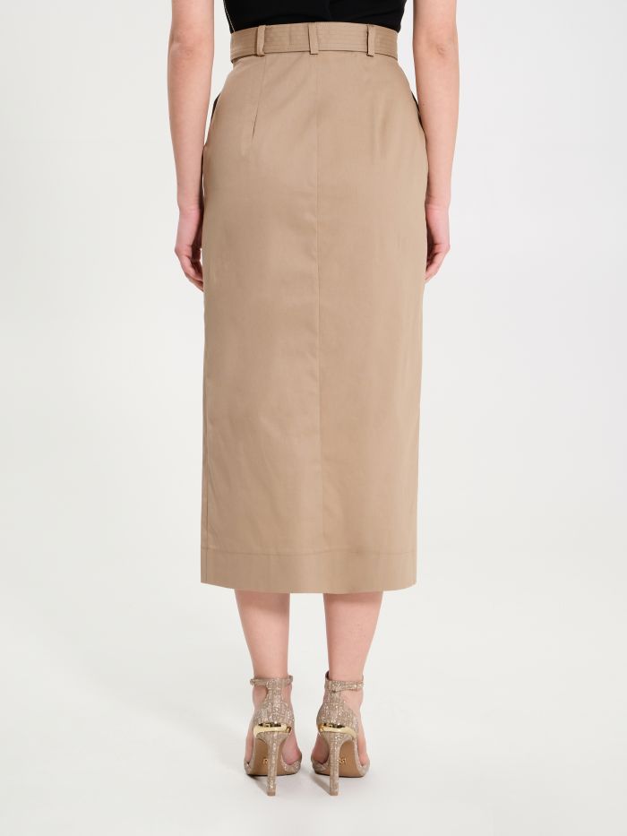 Cotton Gabardine Skirt in_i4