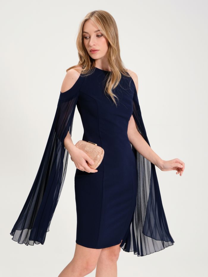 Kleid mit plissee ärmeln Outlet