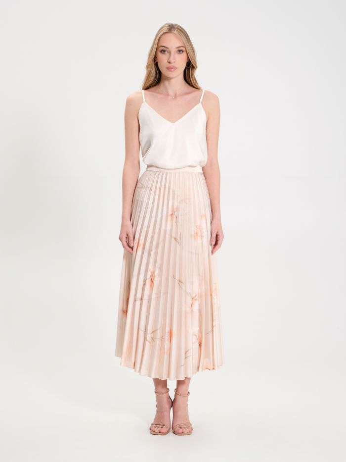 Pleated Floral-Print Skirt det_1