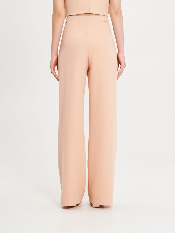 Peach Palazzo Trousers in_i4